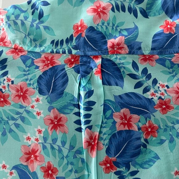 Tropical Floral Short-Sleeve Button-Up Shirt For Kids Size 7/8 By Place - Picture 6 of 6